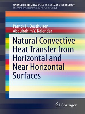 cover image of Natural Convective Heat Transfer from Horizontal and Near Horizontal Surfaces